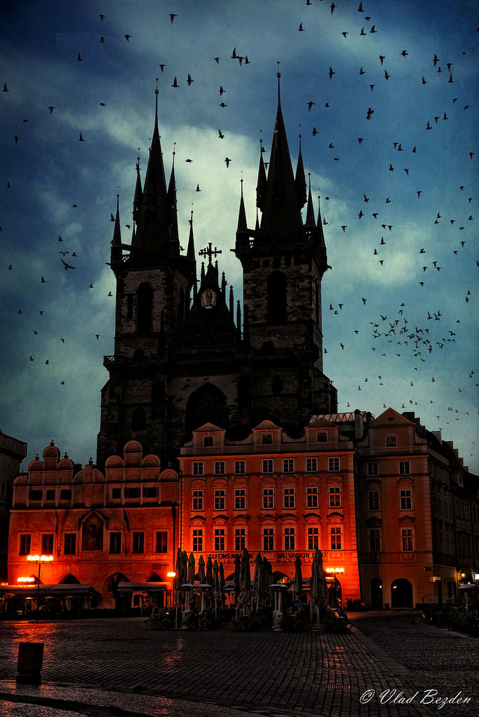 Church of Our Lady before Tyn by Night